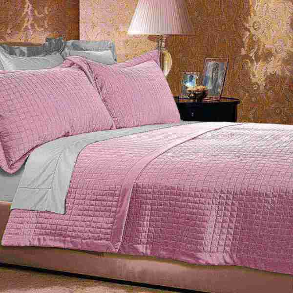 Kathy Ireland Lilac Microfiber Coverlet Set, Lilac, Full/Queen KI190005